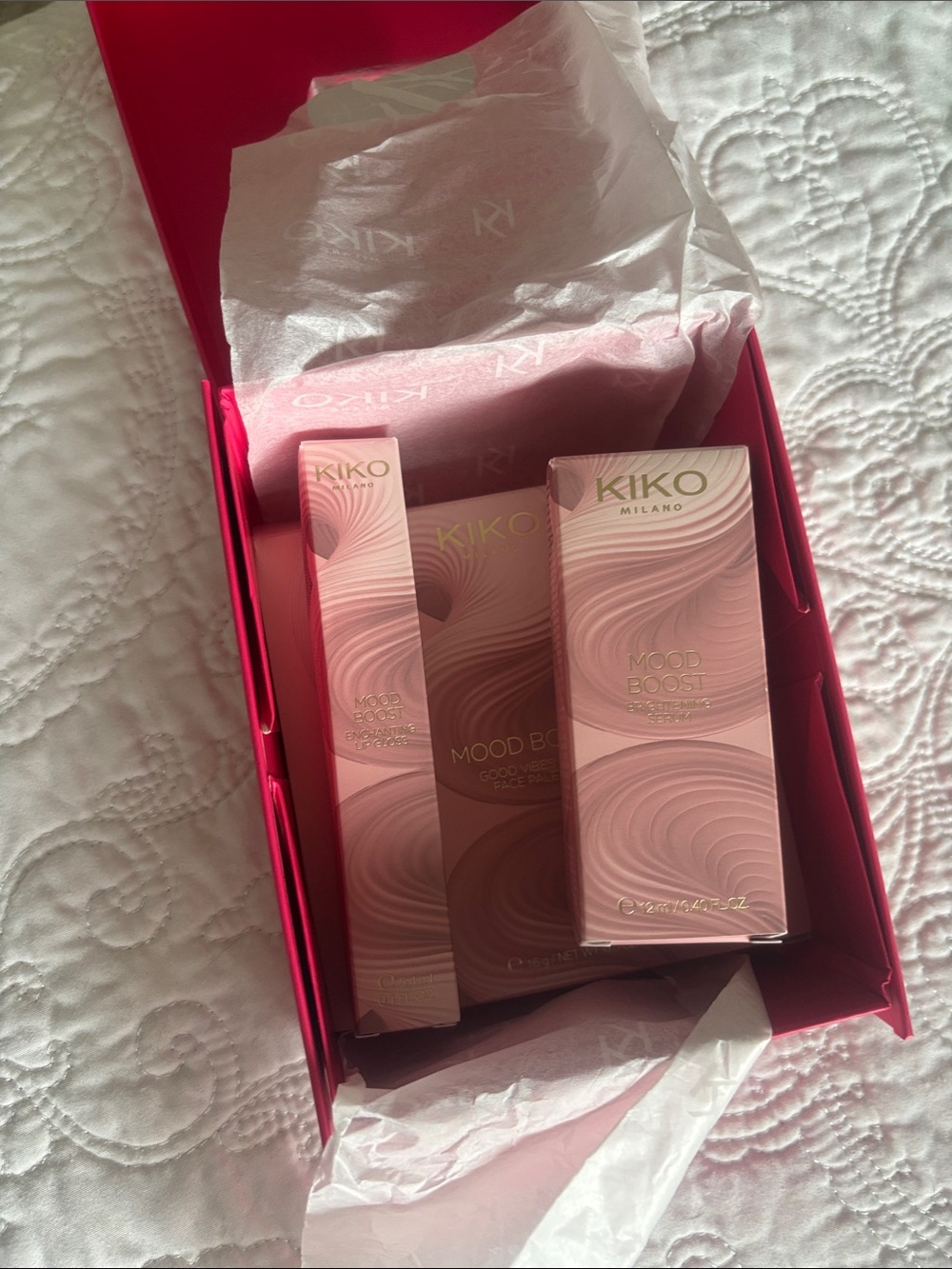 Kiko Milano Makeup Palette Box in Hot Pink with Gold Accent
